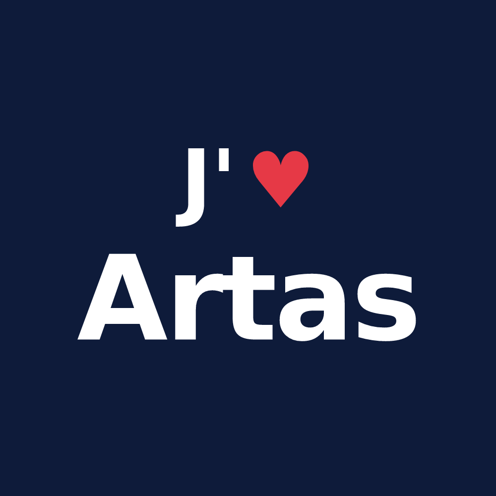 T-shirt personnalisé Artas — design J'aime Artas