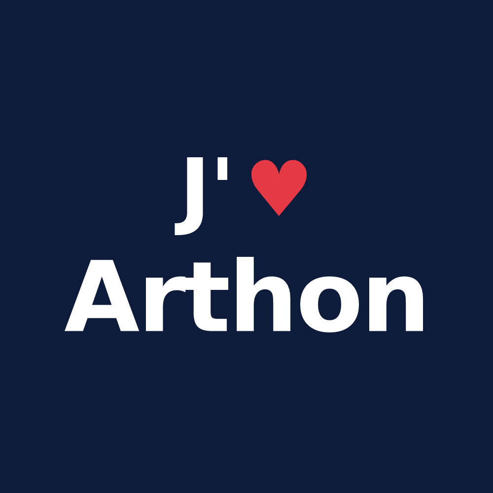 T-shirt personnalisé Arthon — design J'aime Arthon