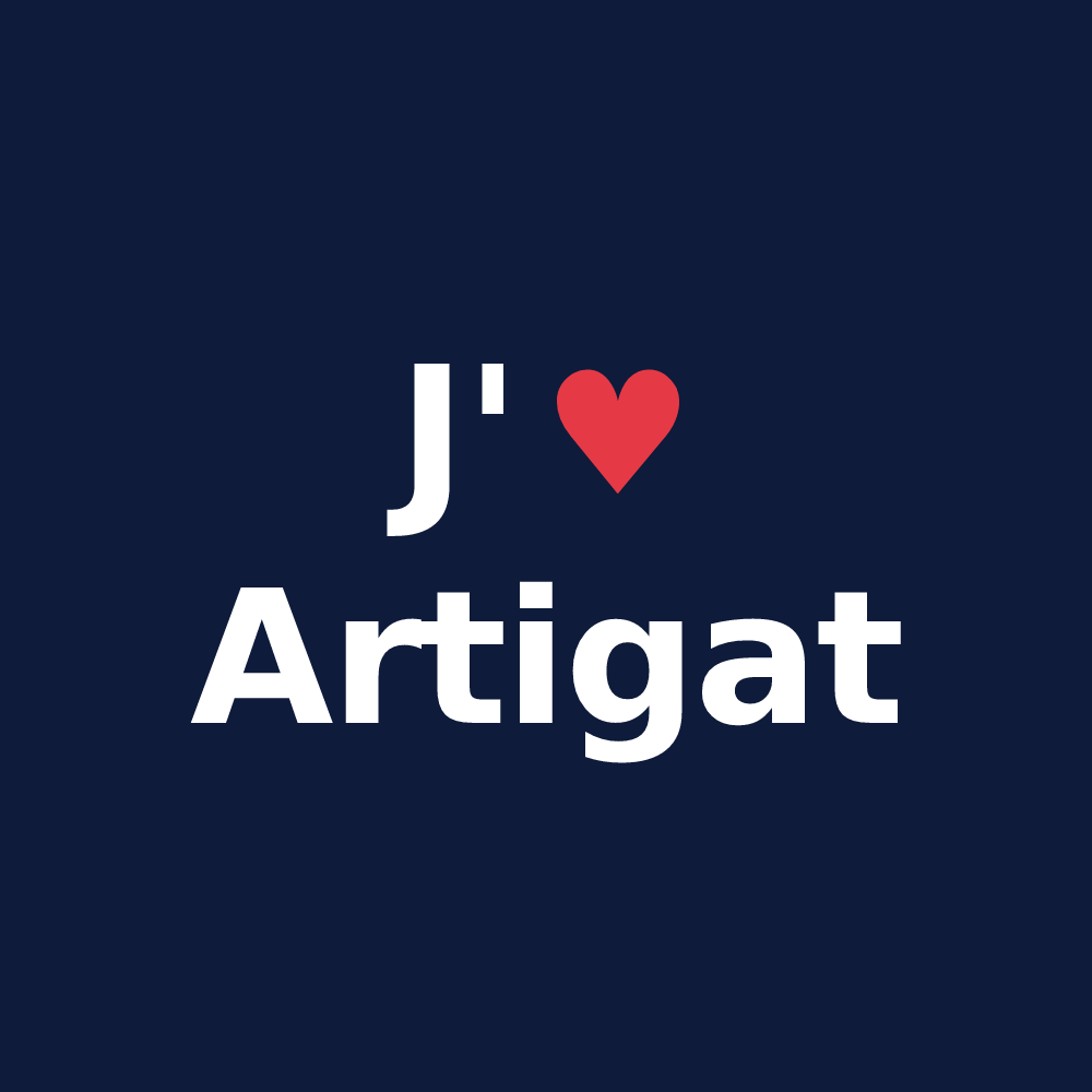 T-shirt personnalisé Artigat — design J'aime Artigat