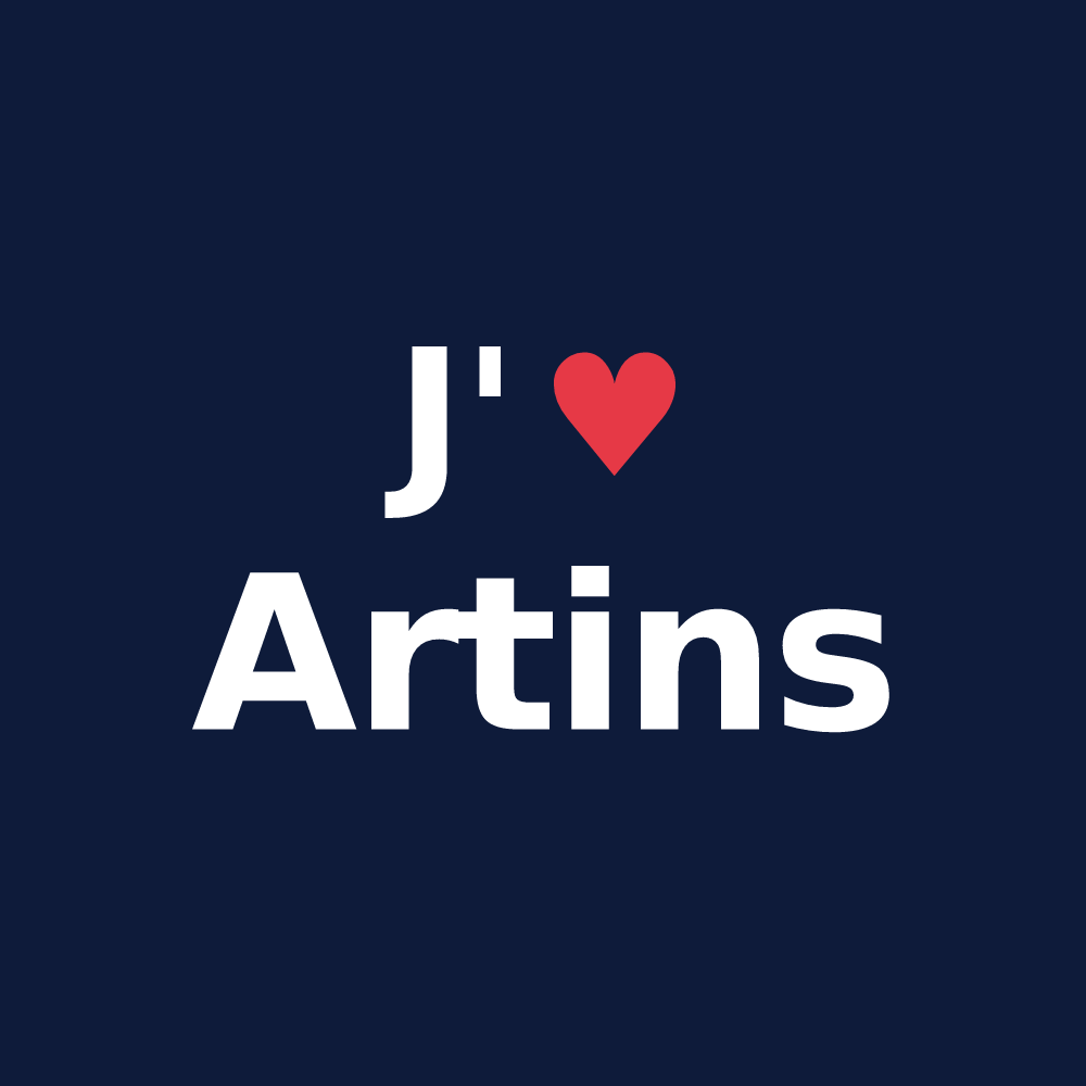 T-shirt personnalisé Artins — design J'aime Artins