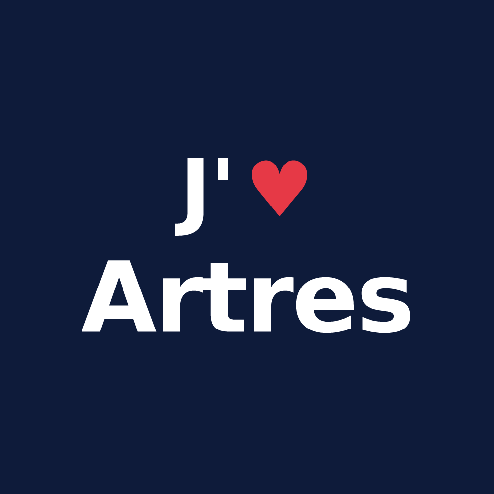 T-shirt personnalisé Artres — design J'aime Artres