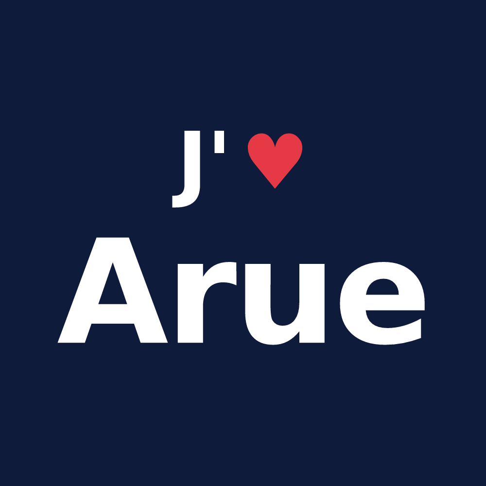T-shirt personnalisé Arue — design J'aime Arue