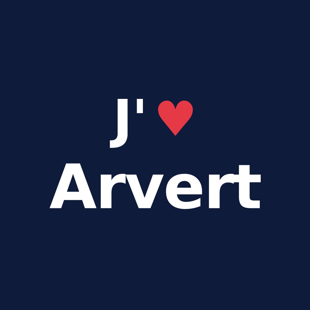 T-shirt personnalisé Arvert — design J'aime Arvert