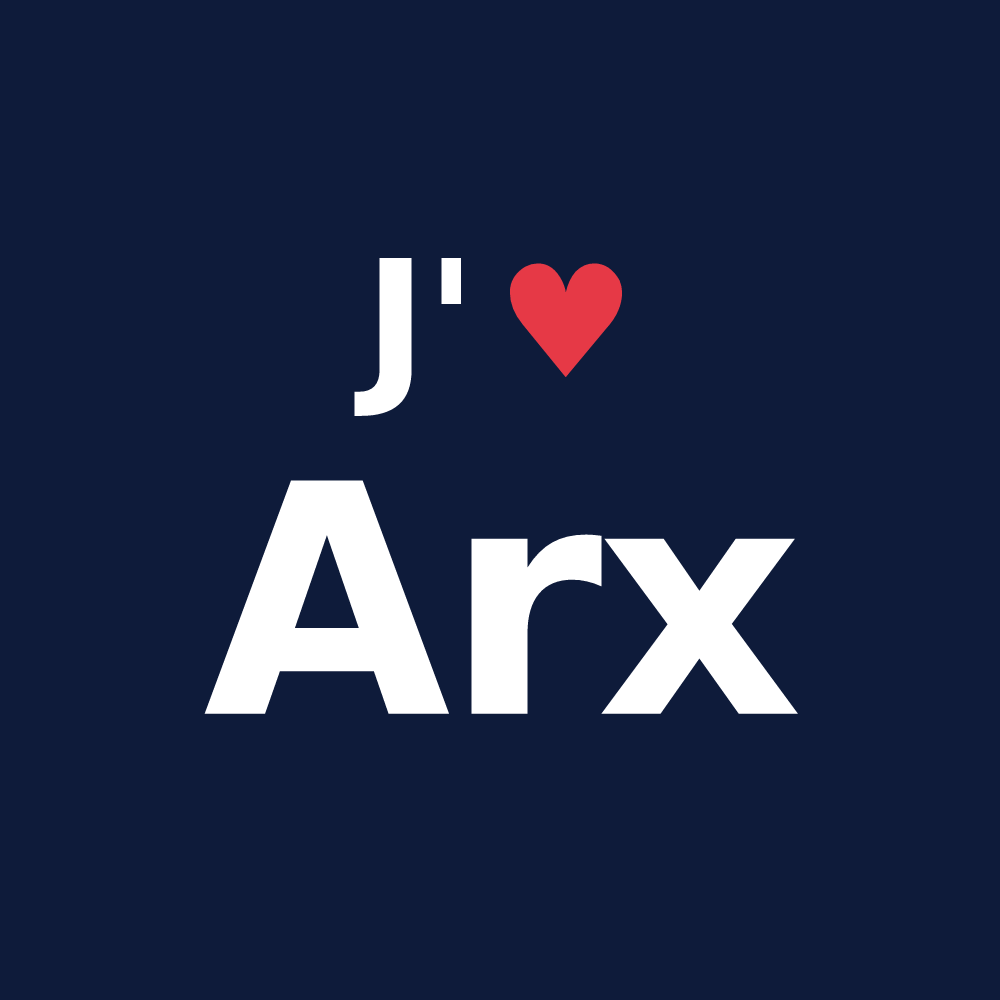 T-shirt personnalisé Arx — design J'aime Arx