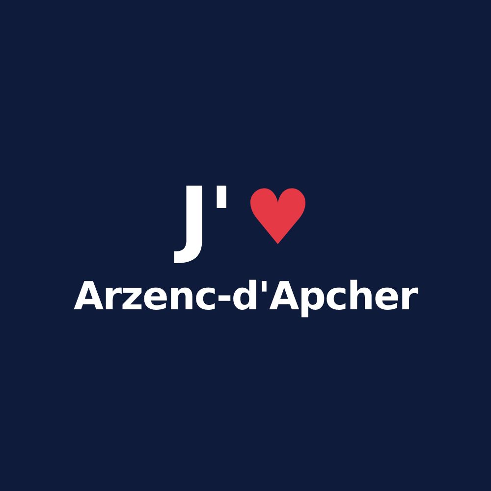 T-shirt personnalisé Arzenc-d'Apcher — design J'aime Arzenc-d'Apcher