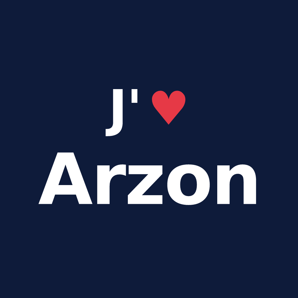 T-shirt personnalisé Arzon — design J'aime Arzon