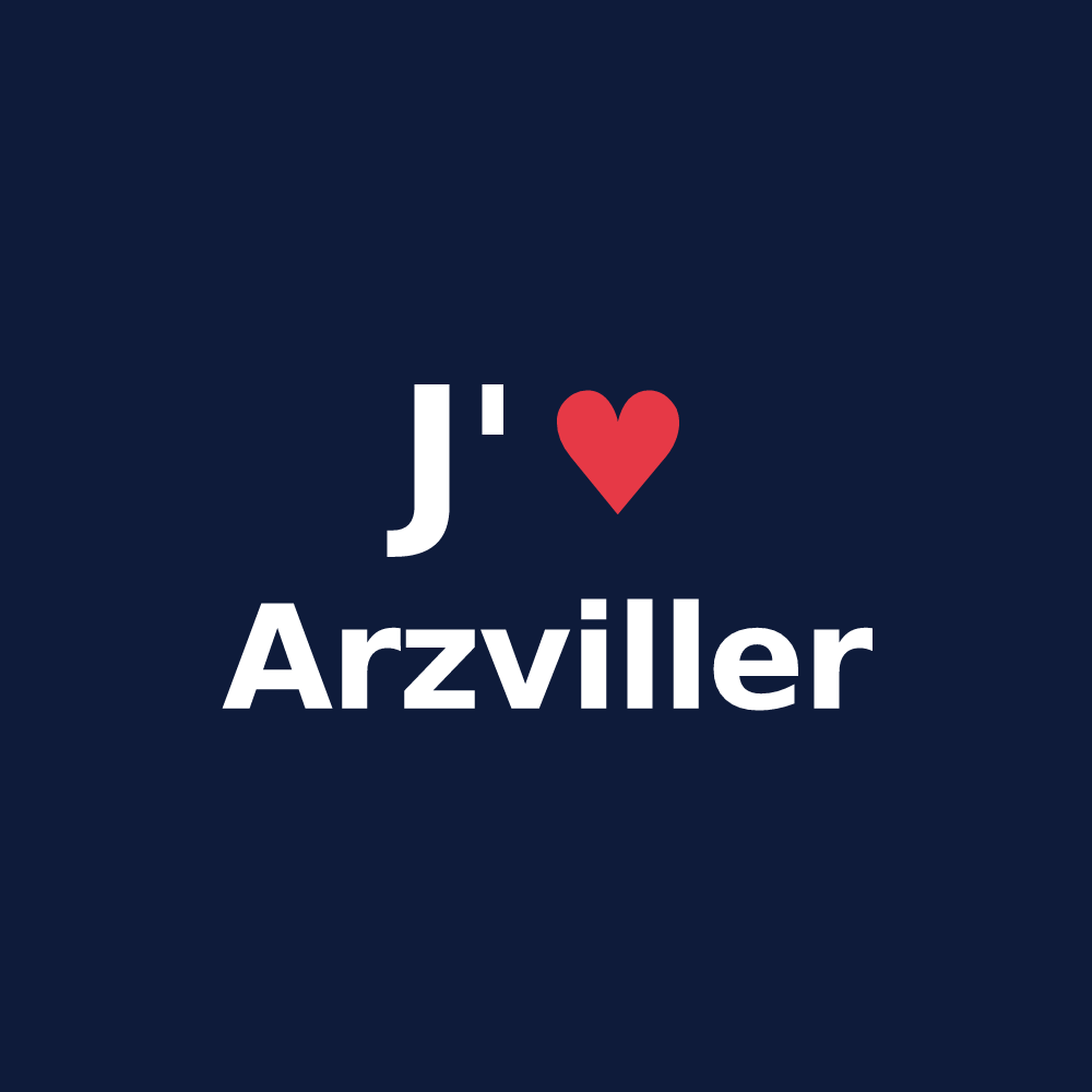 T-shirt personnalisé Arzviller — design J'aime Arzviller