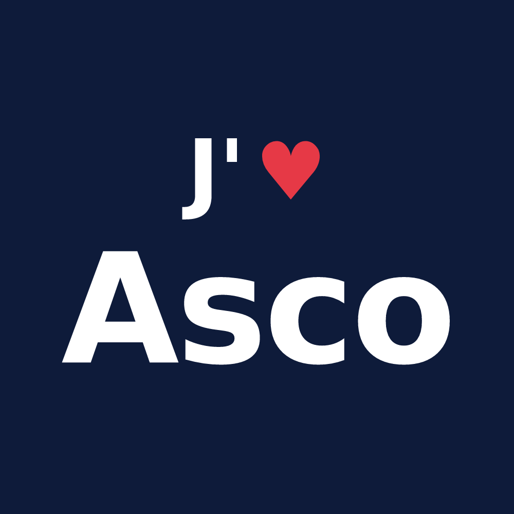 T-shirt personnalisé Asco — design J'aime Asco