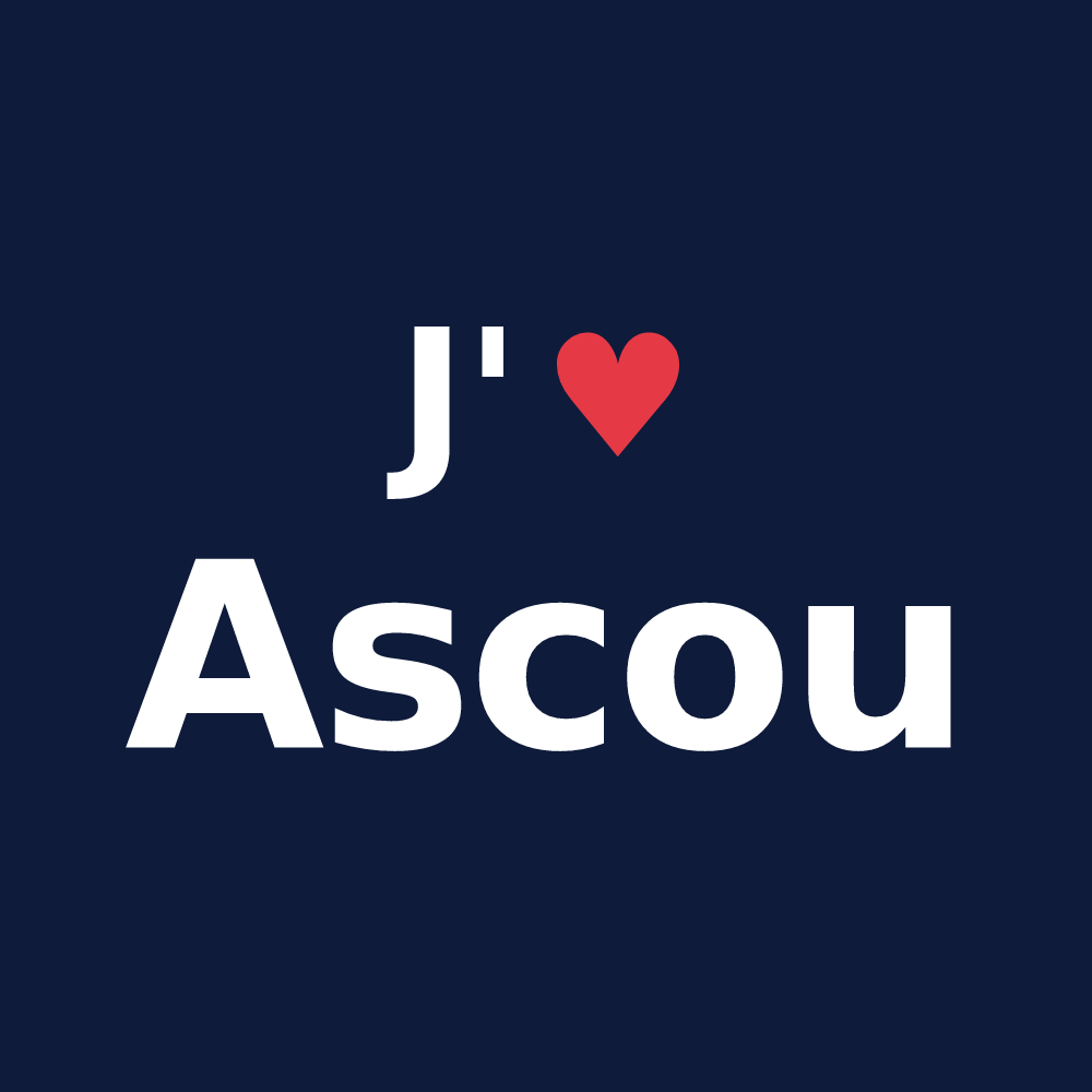T-shirt personnalisé Ascou — design J'aime Ascou