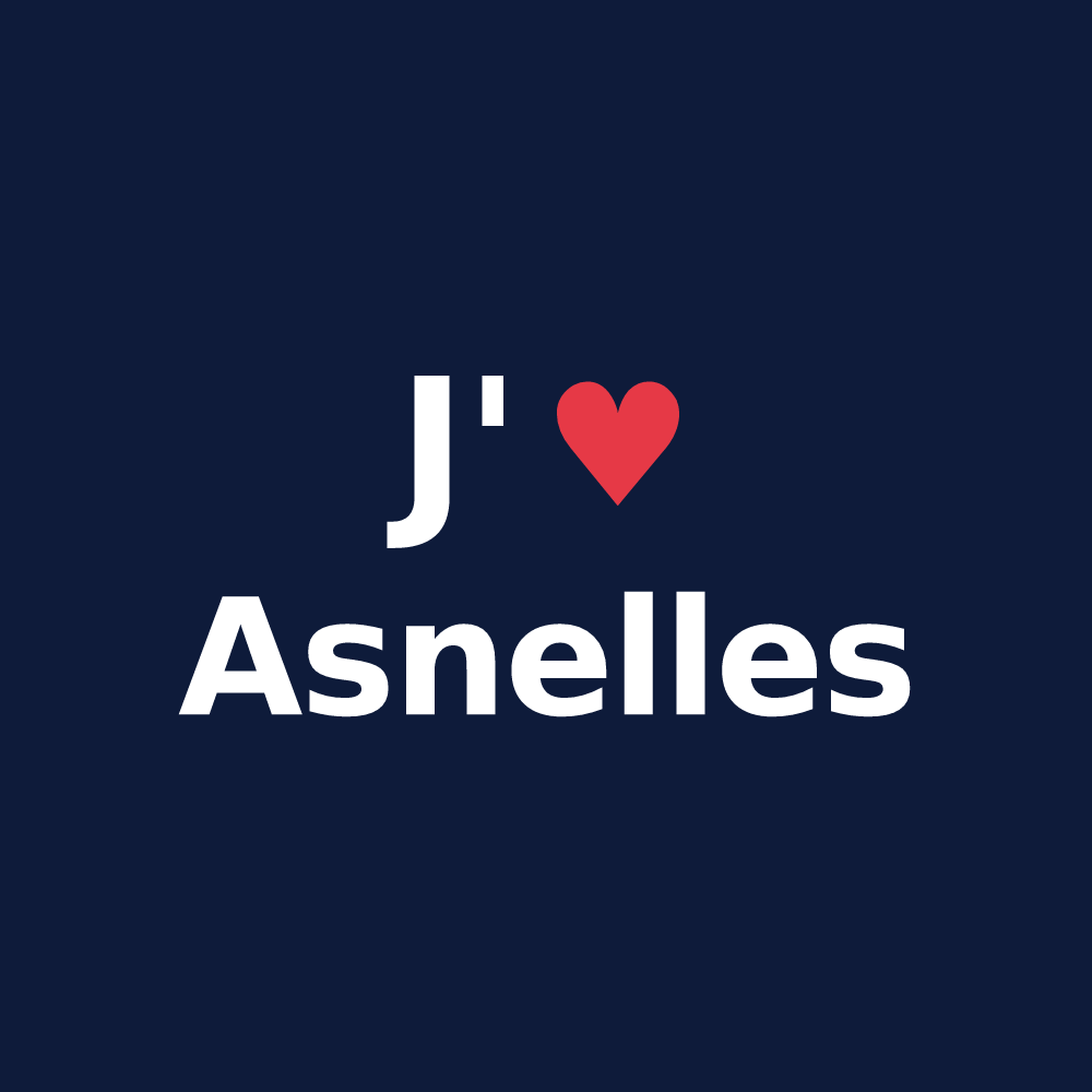 T-shirt personnalisé Asnelles — design J'aime Asnelles