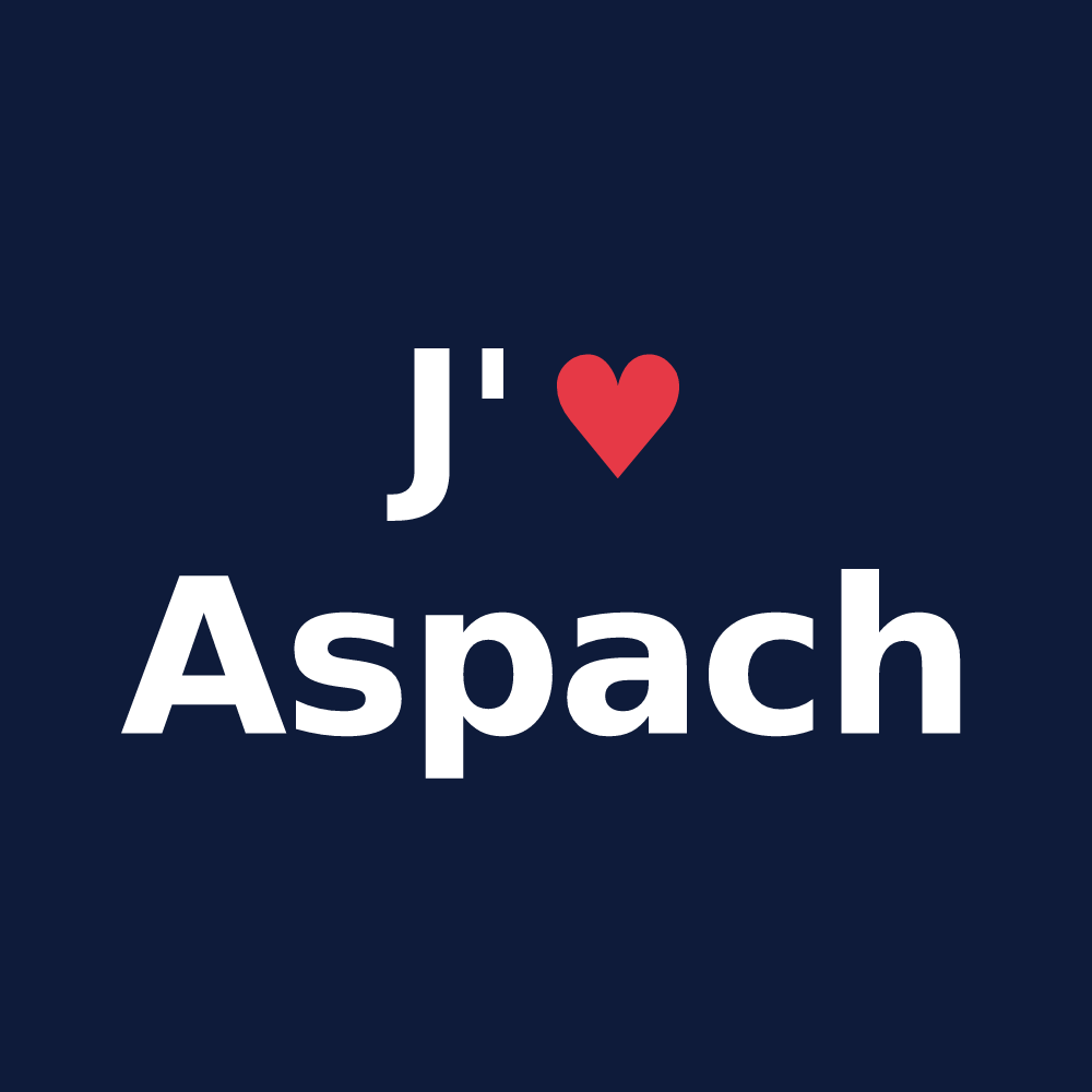 T-shirt personnalisé Aspach — design J'aime Aspach