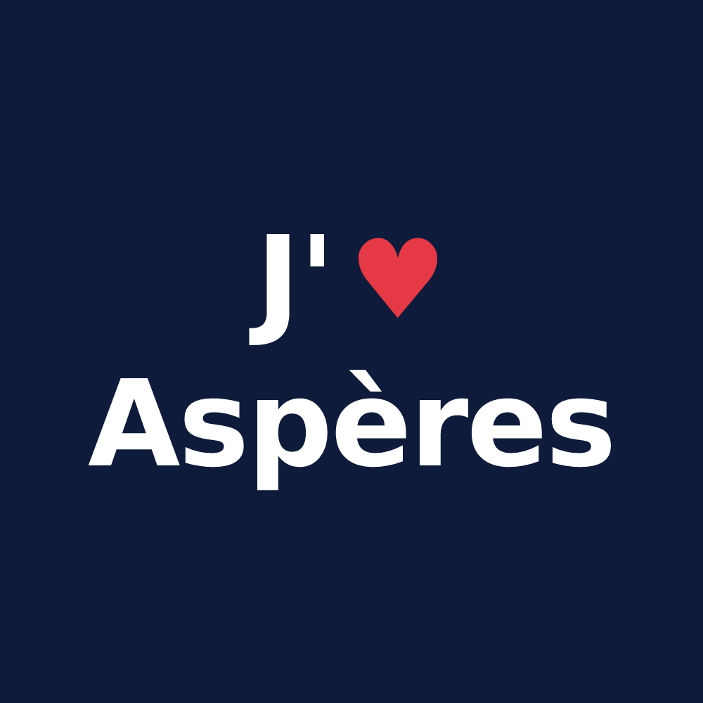 T-shirt personnalisé Aspères — design J'aime Aspères