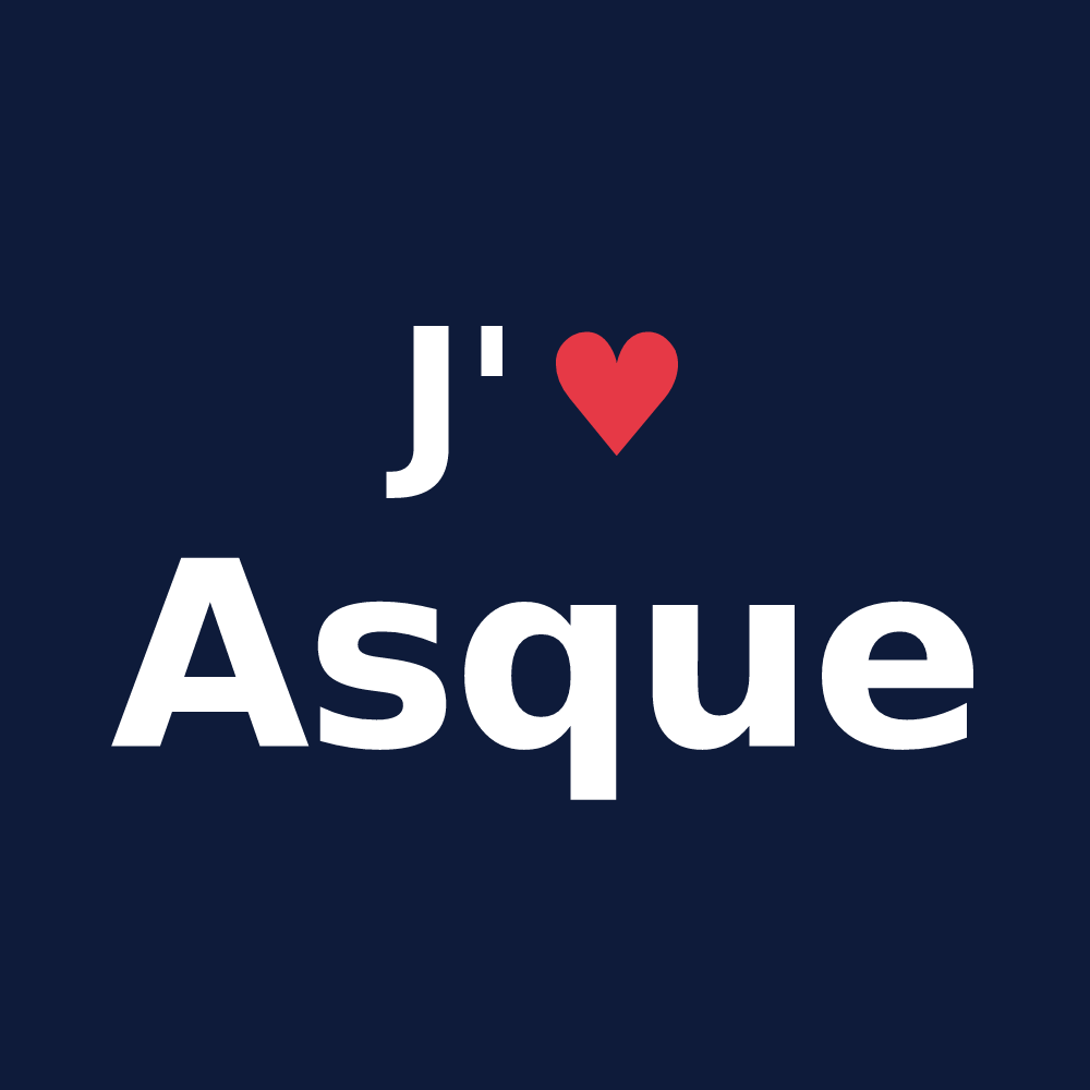 T-shirt personnalisé Asque — design J'aime Asque