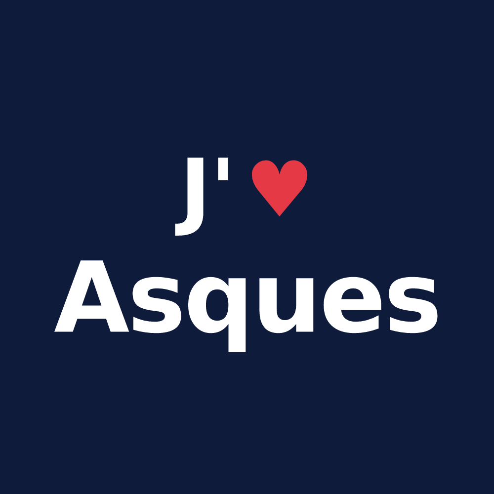T-shirt personnalisé Asques — design J'aime Asques