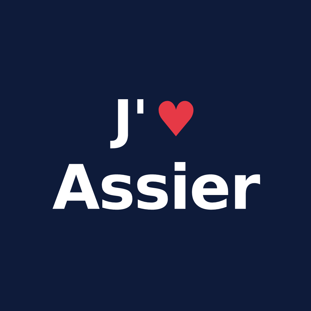 T-shirt personnalisé Assier — design J'aime Assier
