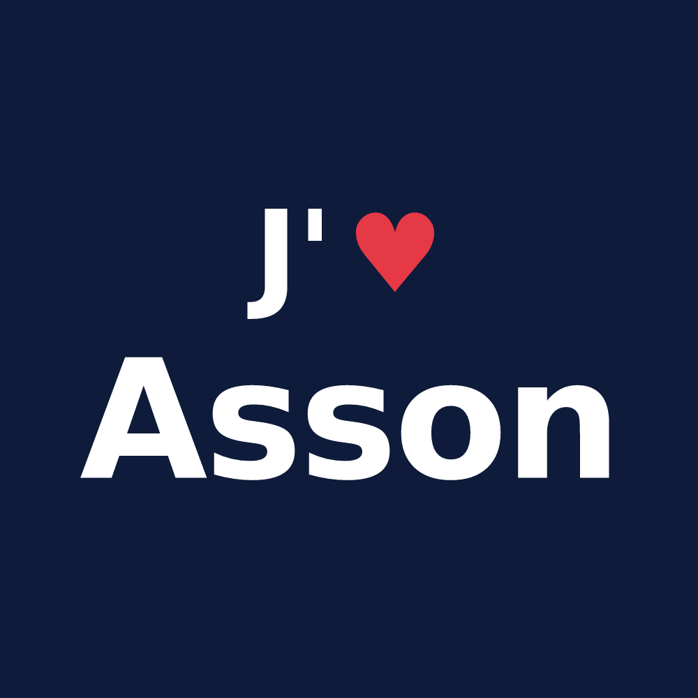 T-shirt personnalisé Asson — design J'aime Asson