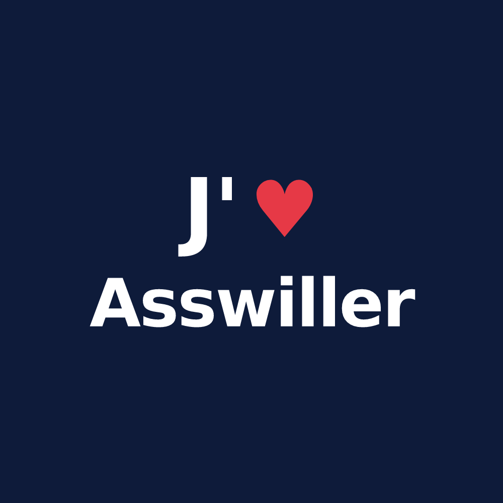 T-shirt personnalisé Asswiller — design J'aime Asswiller