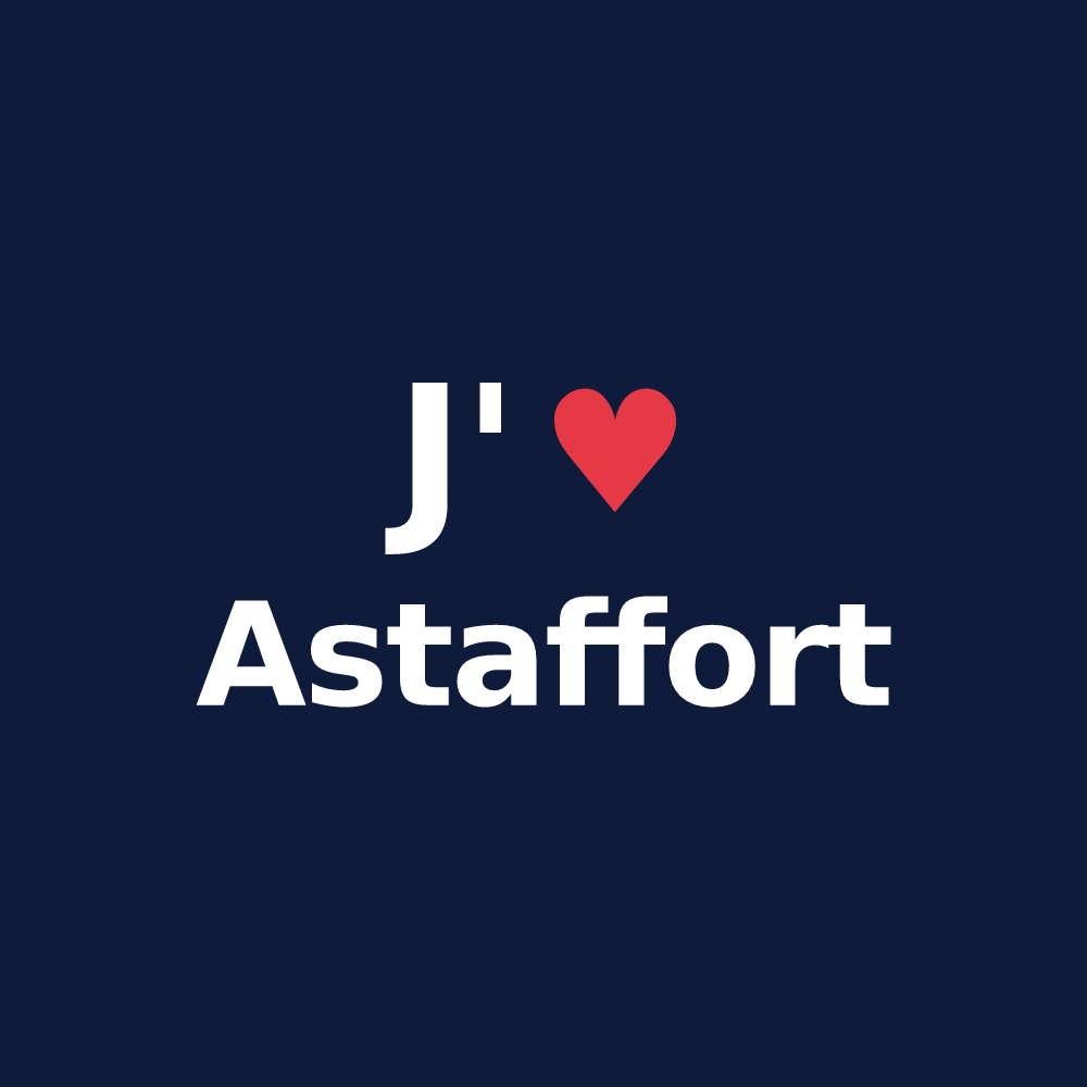 T-shirt personnalisé Astaffort — design J'aime Astaffort