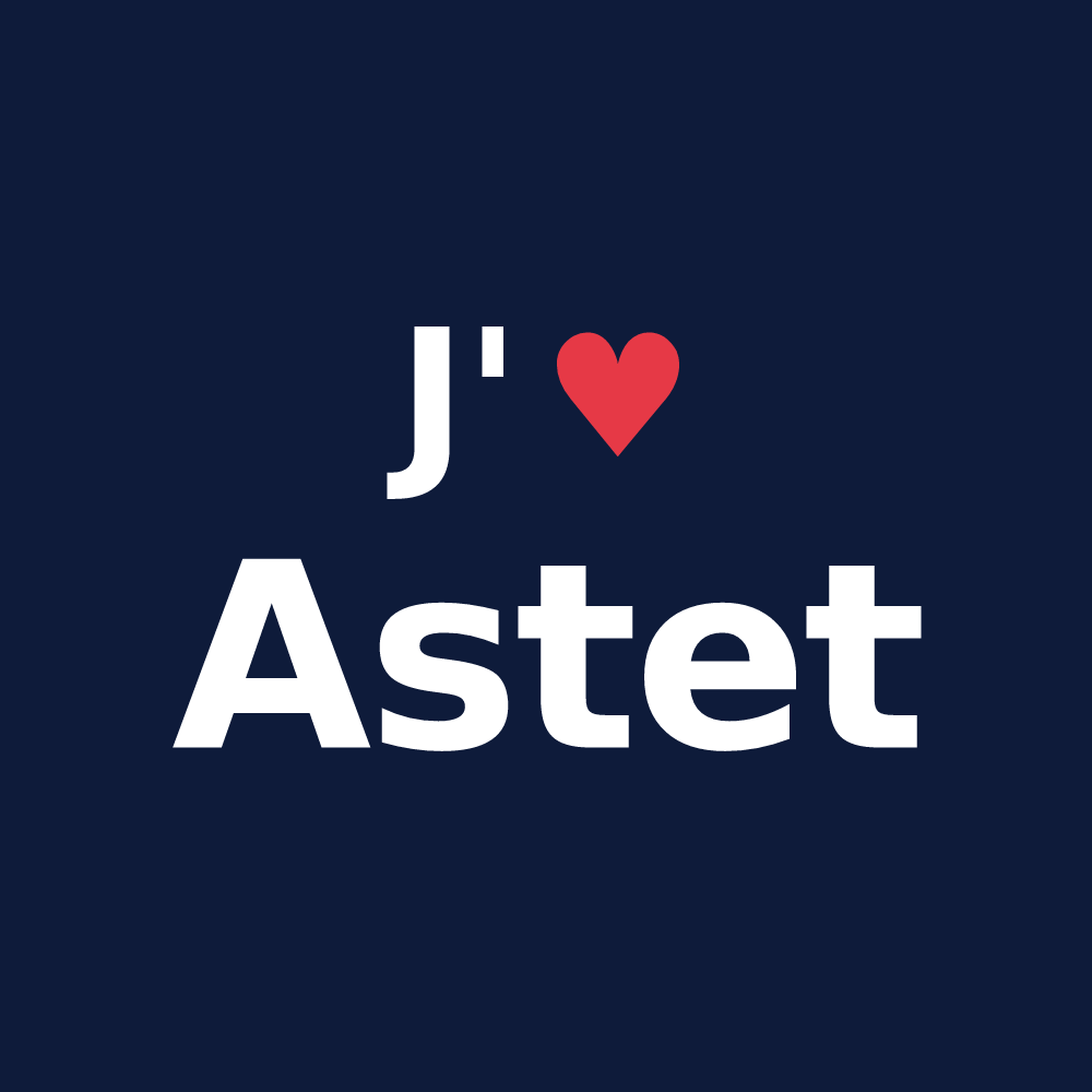 T-shirt personnalisé Astet — design J'aime Astet