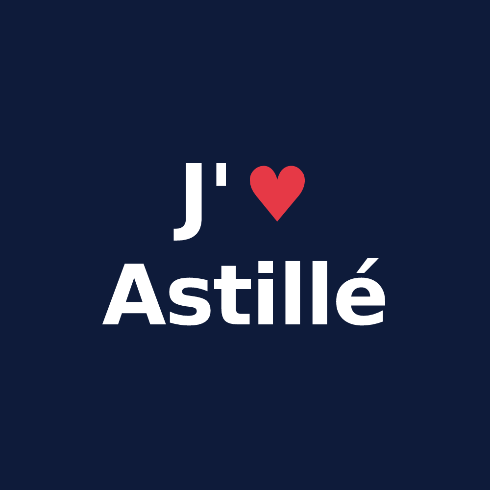 T-shirt personnalisé Astillé — design J'aime Astillé
