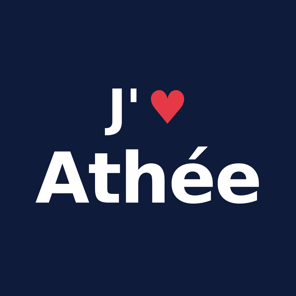 T-shirt personnalisé Athée — design « J'aime Athée » imprimé sur le t-shirt