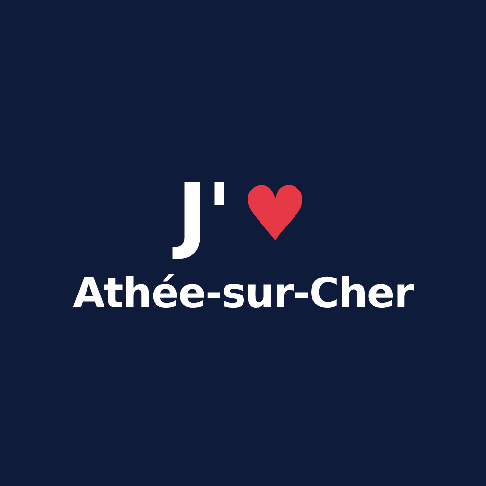 T-shirt personnalisé Athée-sur-Cher — design J'aime Athée-sur-Cher