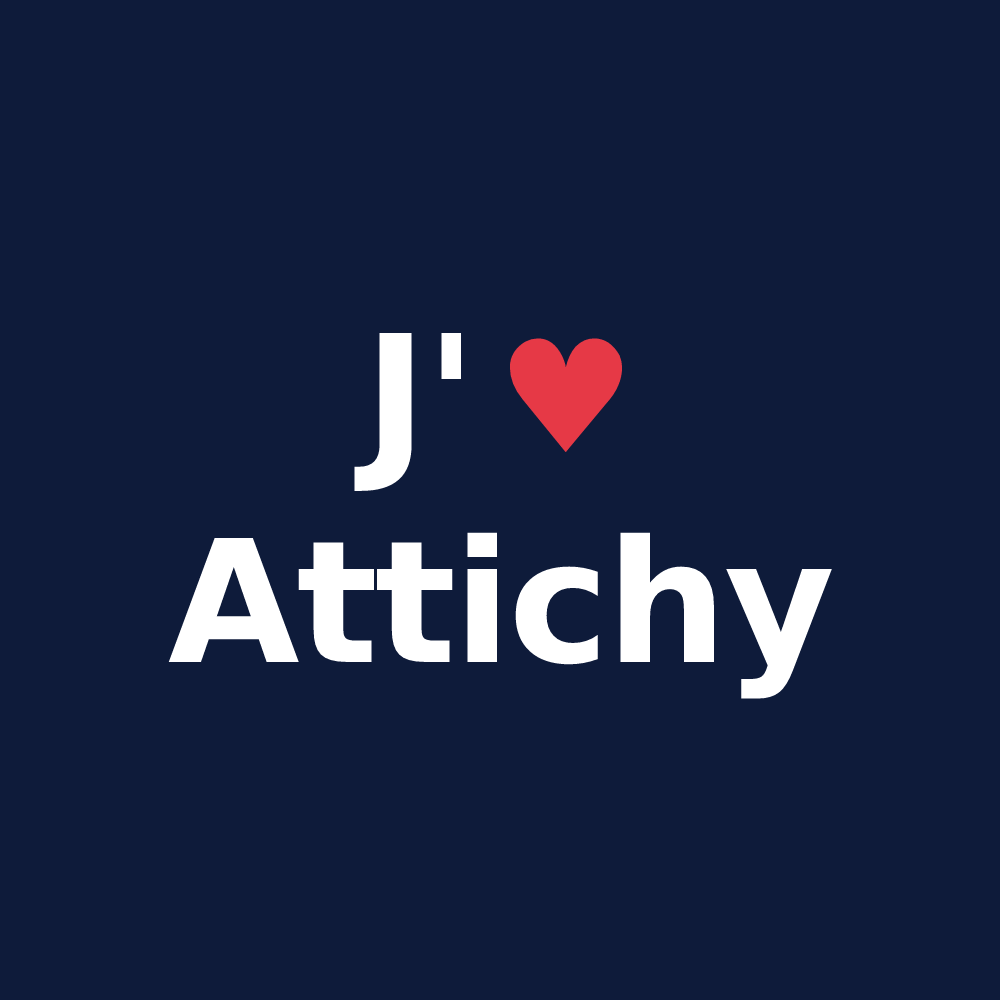 T-shirt personnalisé Attichy — design J'aime Attichy