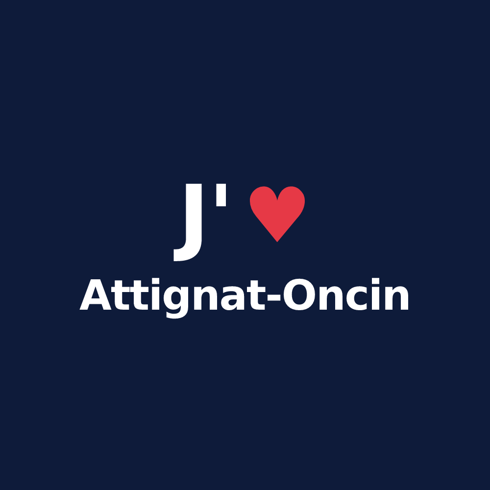 T-shirt personnalisé Attignat-Oncin — design J'aime Attignat-Oncin
