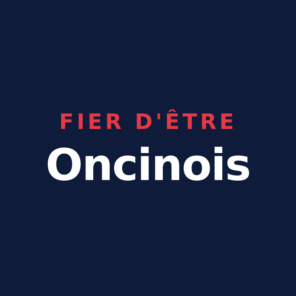 T-shirt « Fier d'être Oncinois » — design pour Attignat-Oncin