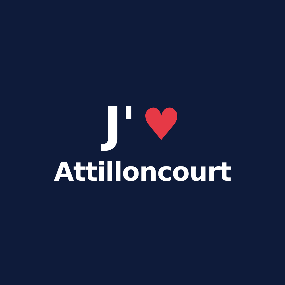 T-shirt personnalisé Attilloncourt — design J'aime Attilloncourt
