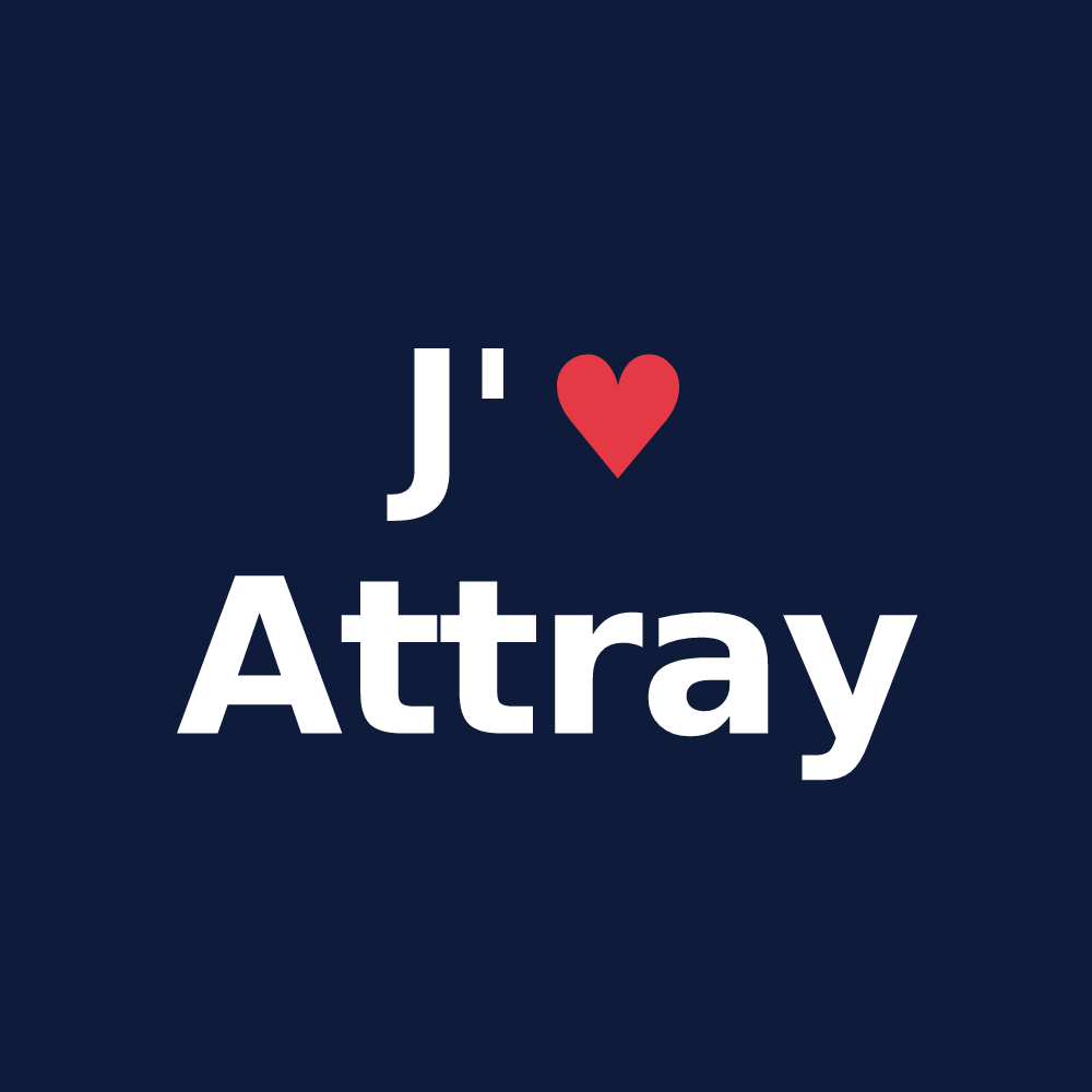 T-shirt personnalisé Attray — design J'aime Attray