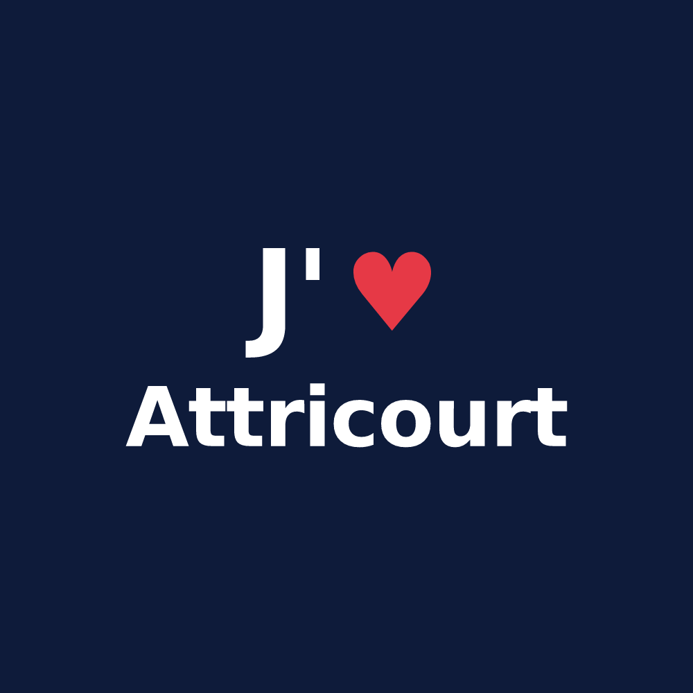 T-shirt personnalisé Attricourt — design J'aime Attricourt