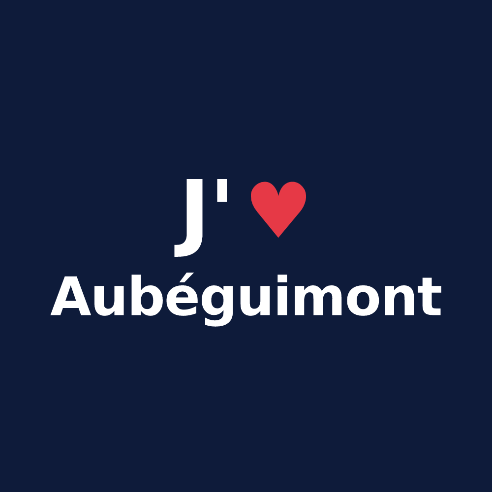 T-shirt personnalisé Aubéguimont — design J'aime Aubéguimont