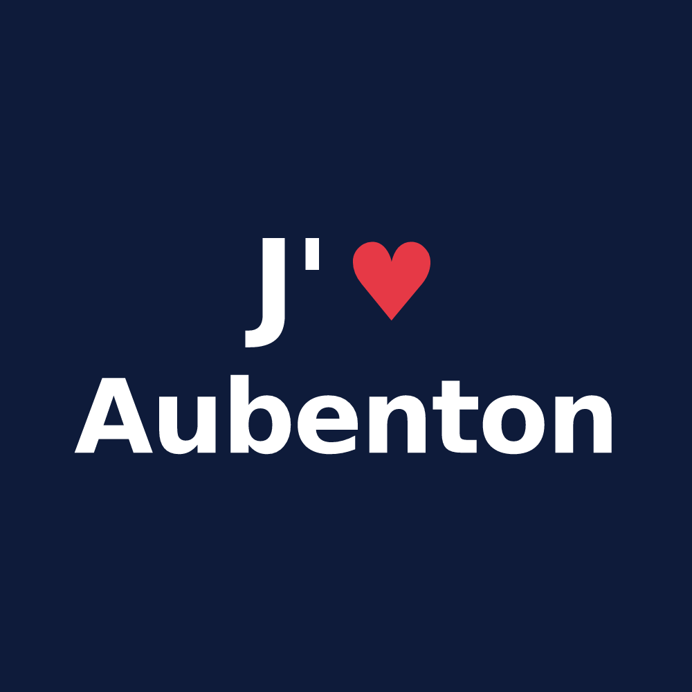 T-shirt personnalisé Aubenton — design J'aime Aubenton