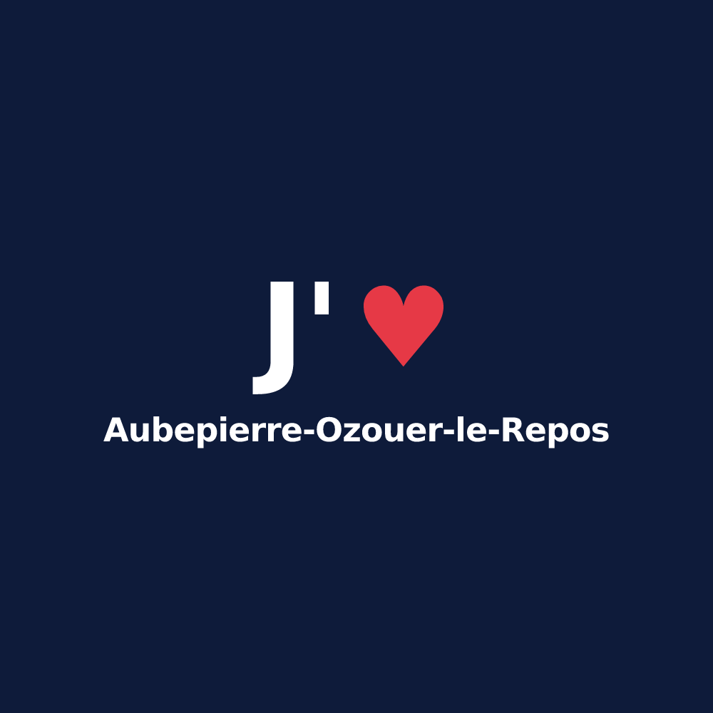 T-shirt personnalisé Aubepierre-Ozouer-le-Repos — design J'aime Aubepierre-Ozouer-le-Repos