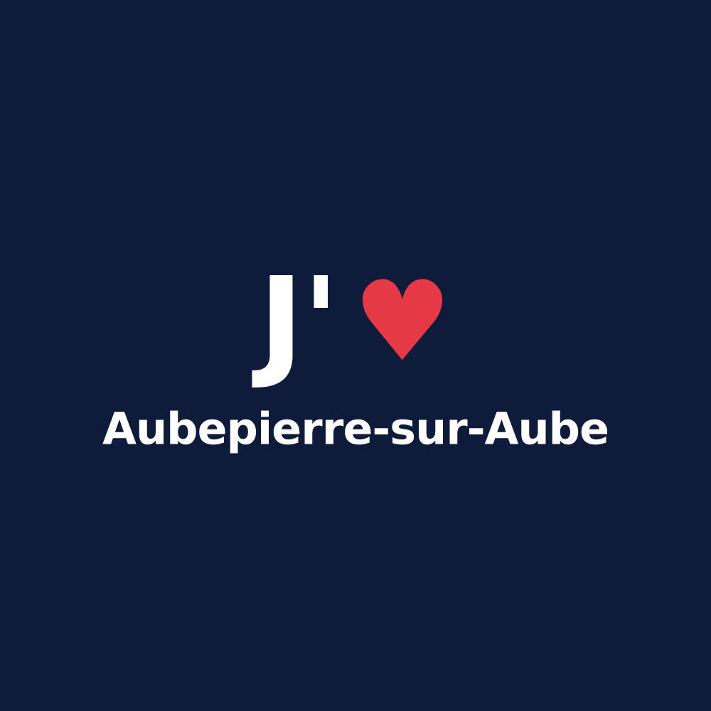 T-shirt personnalisé Aubepierre-sur-Aube — design J'aime Aubepierre-sur-Aube