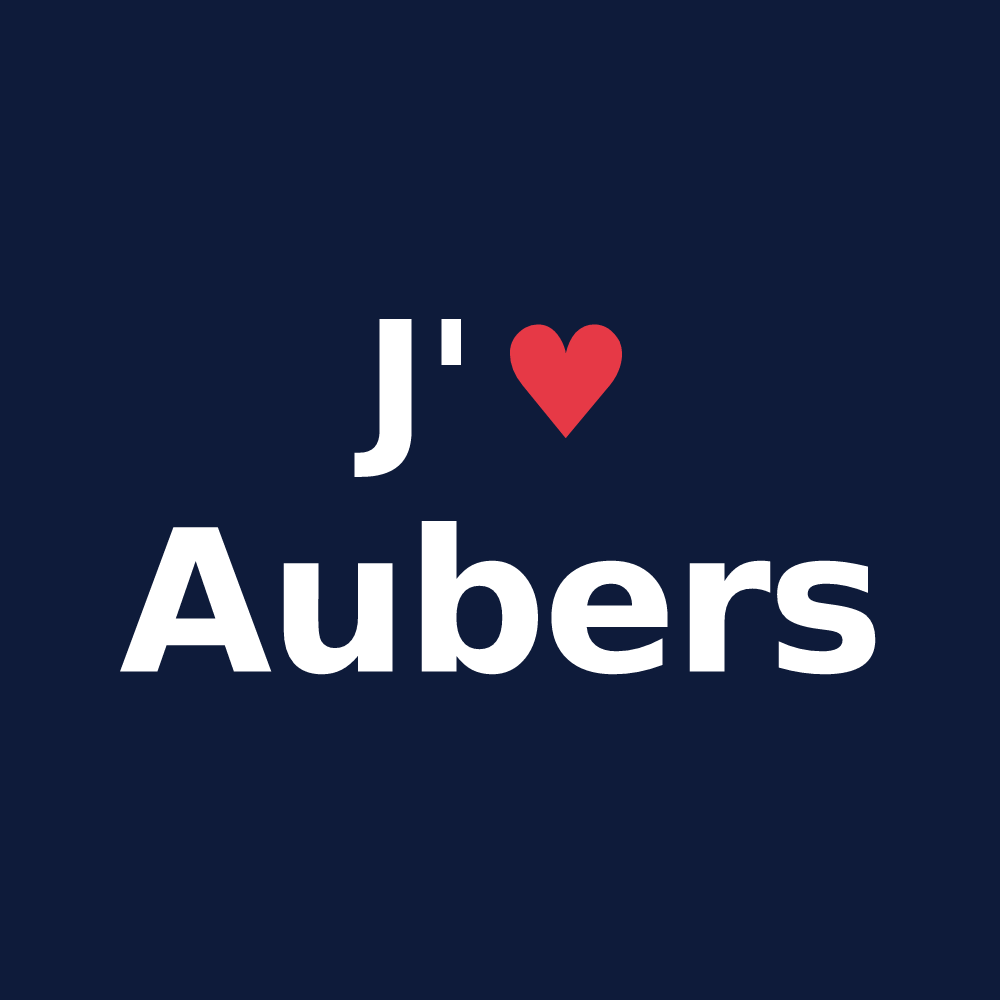 T-shirt personnalisé Aubers — design J'aime Aubers