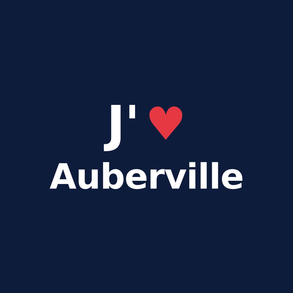 T-shirt personnalisé Auberville — design J'aime Auberville