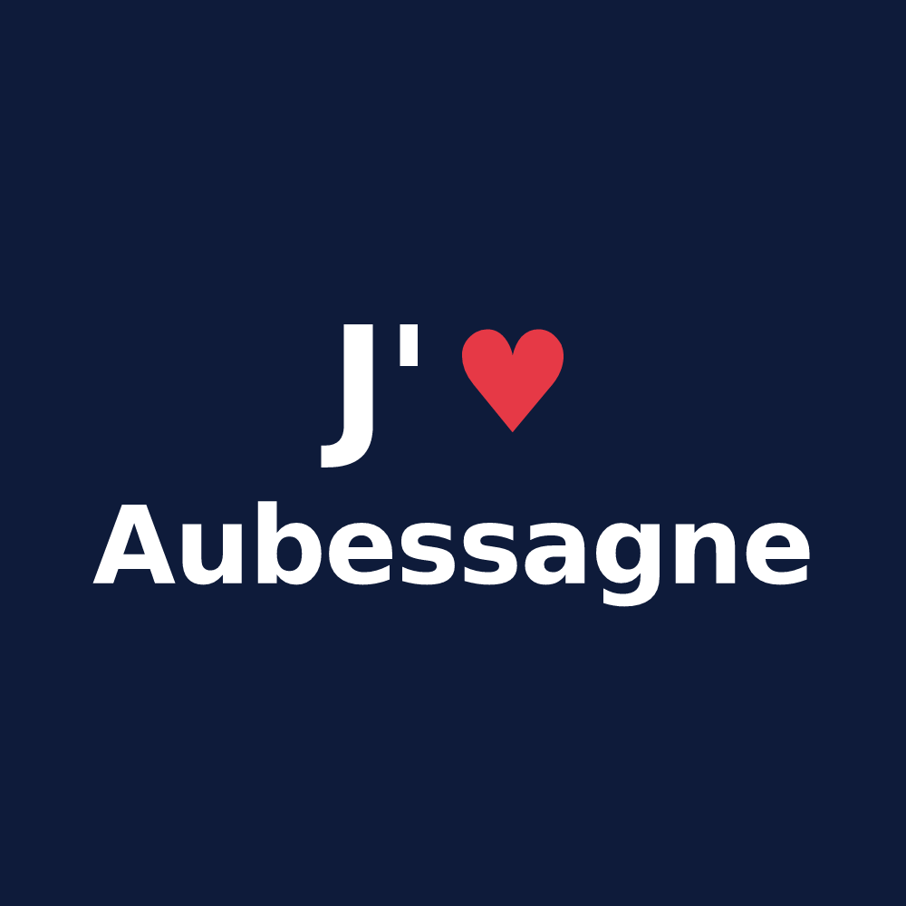 T-shirt personnalisé Aubessagne — design J'aime Aubessagne
