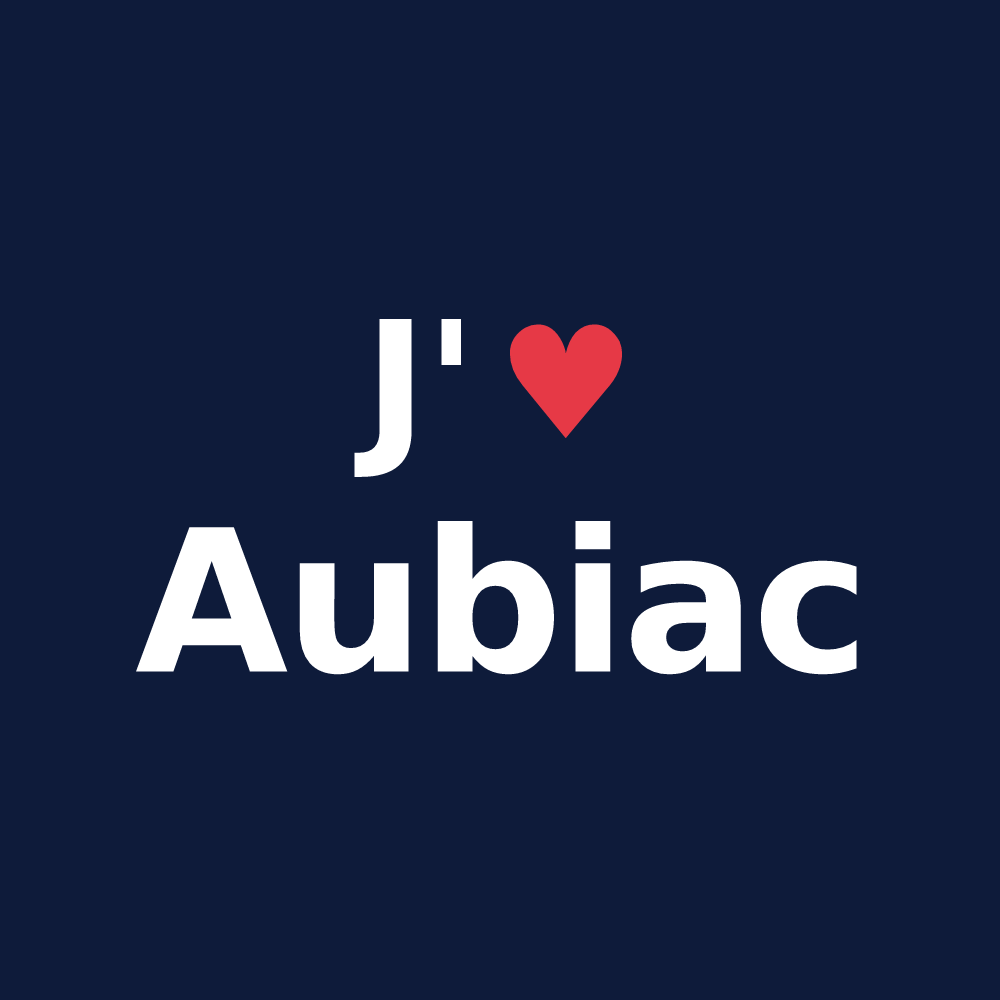 T-shirt personnalisé Aubiac — design J'aime Aubiac