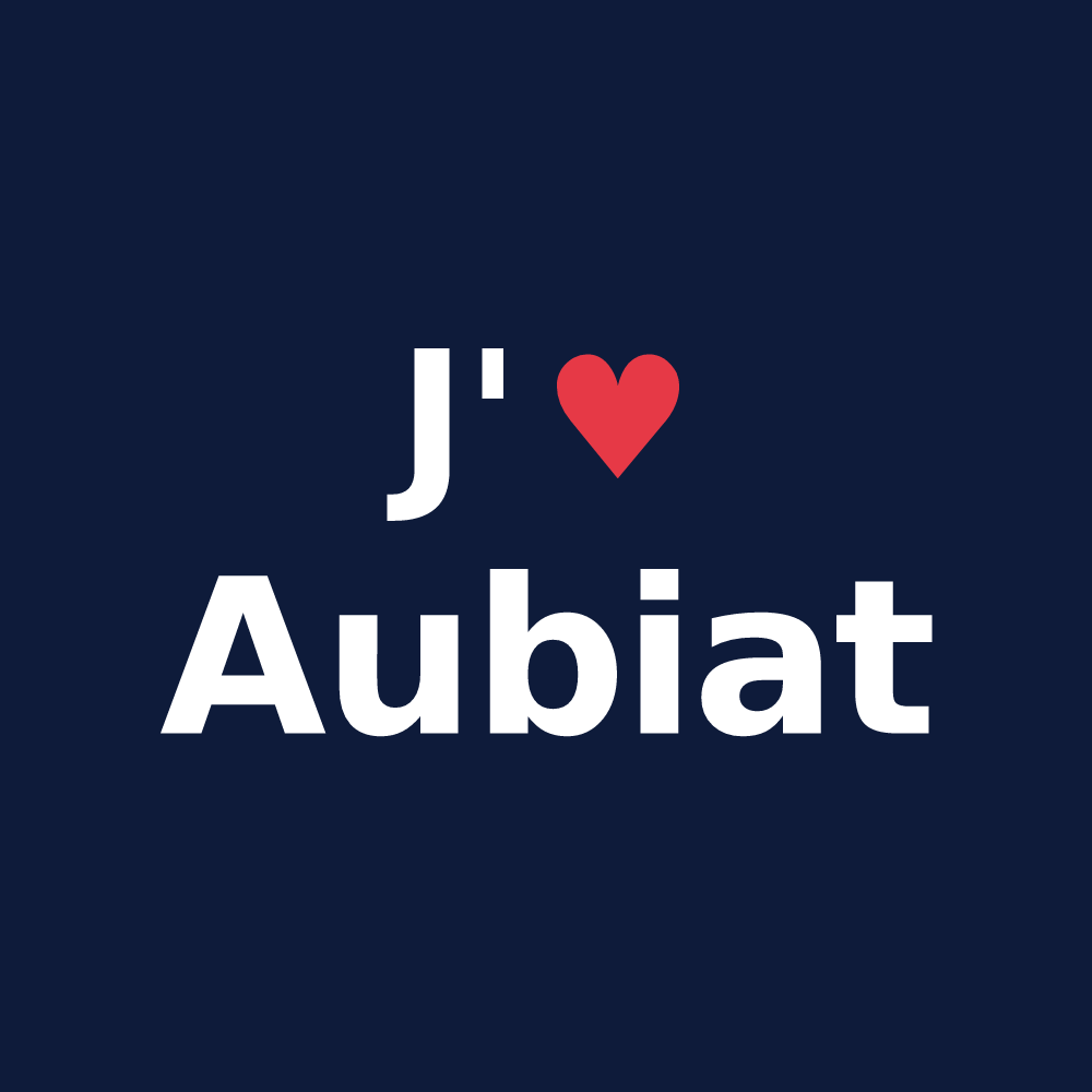 T-shirt personnalisé Aubiat — design J'aime Aubiat