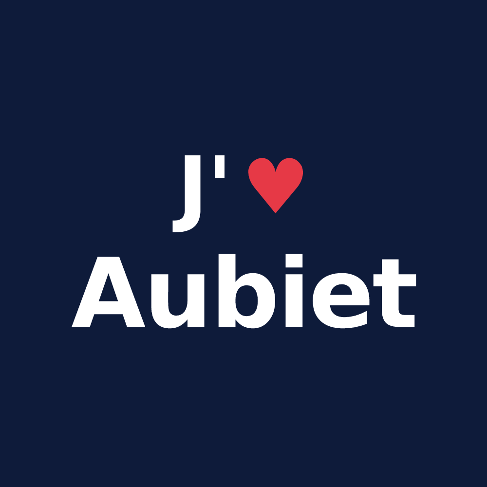 T-shirt personnalisé Aubiet — design J'aime Aubiet