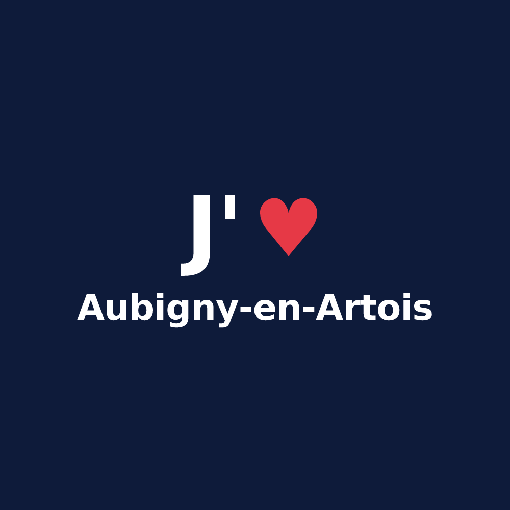 T-shirt personnalisé Aubigny-en-Artois — design J'aime Aubigny-en-Artois