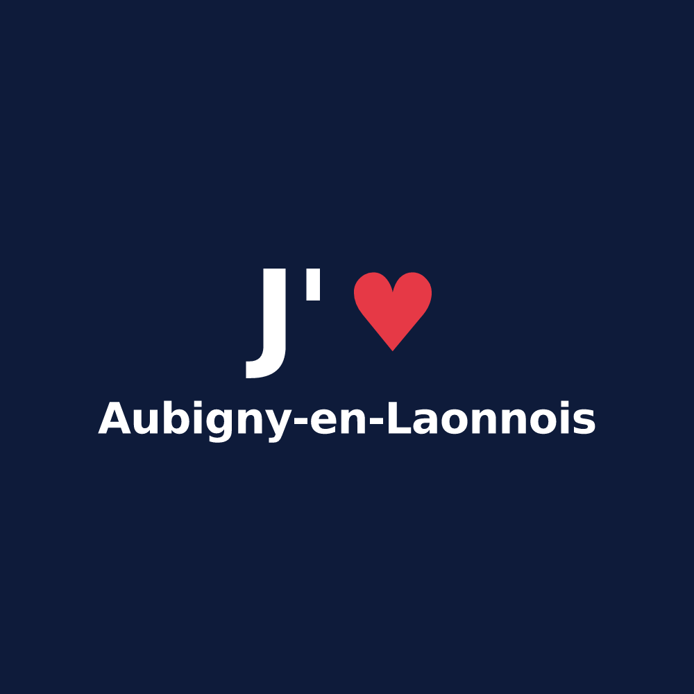 T-shirt personnalisé Aubigny-en-Laonnois — design J'aime Aubigny-en-Laonnois