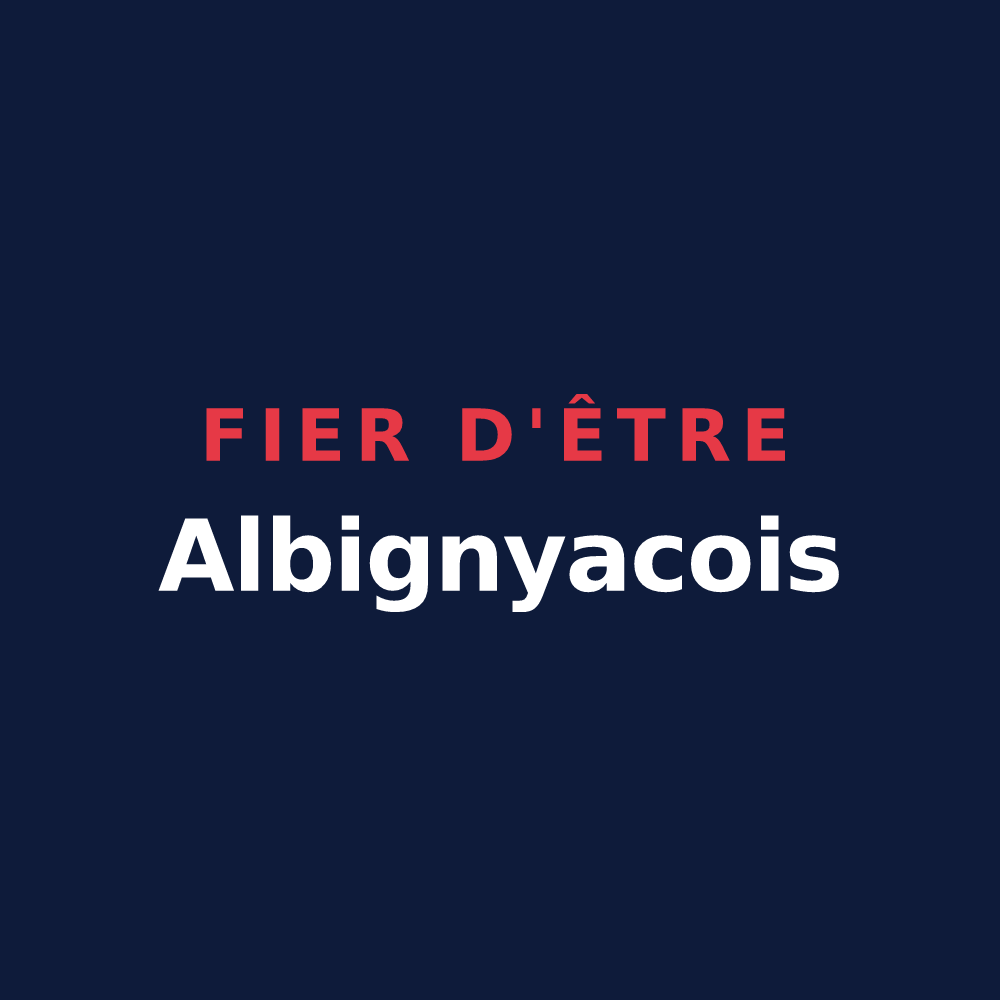 T-shirt « Fier d'être Albignyacois » — design pour Aubigny-en-Laonnois