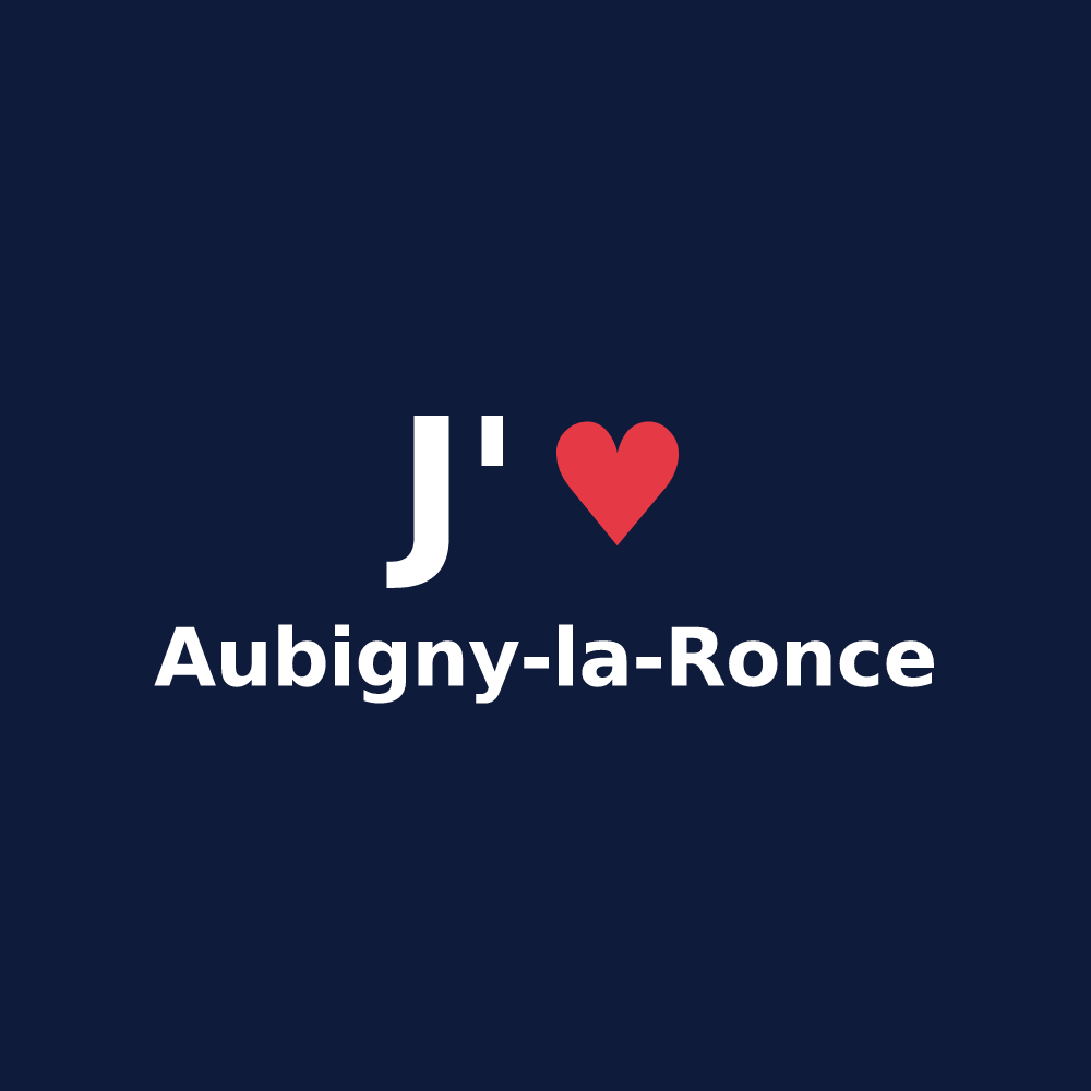 T-shirt personnalisé Aubigny-la-Ronce — design J'aime Aubigny-la-Ronce