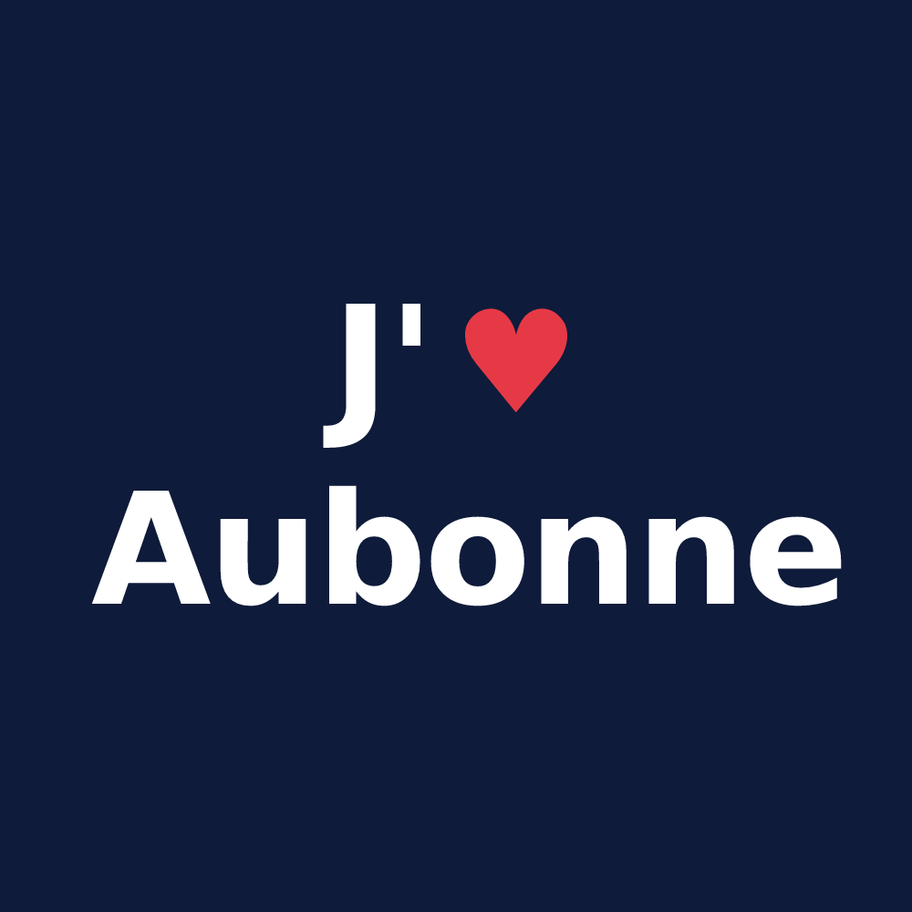 T-shirt personnalisé Aubonne — design J'aime Aubonne