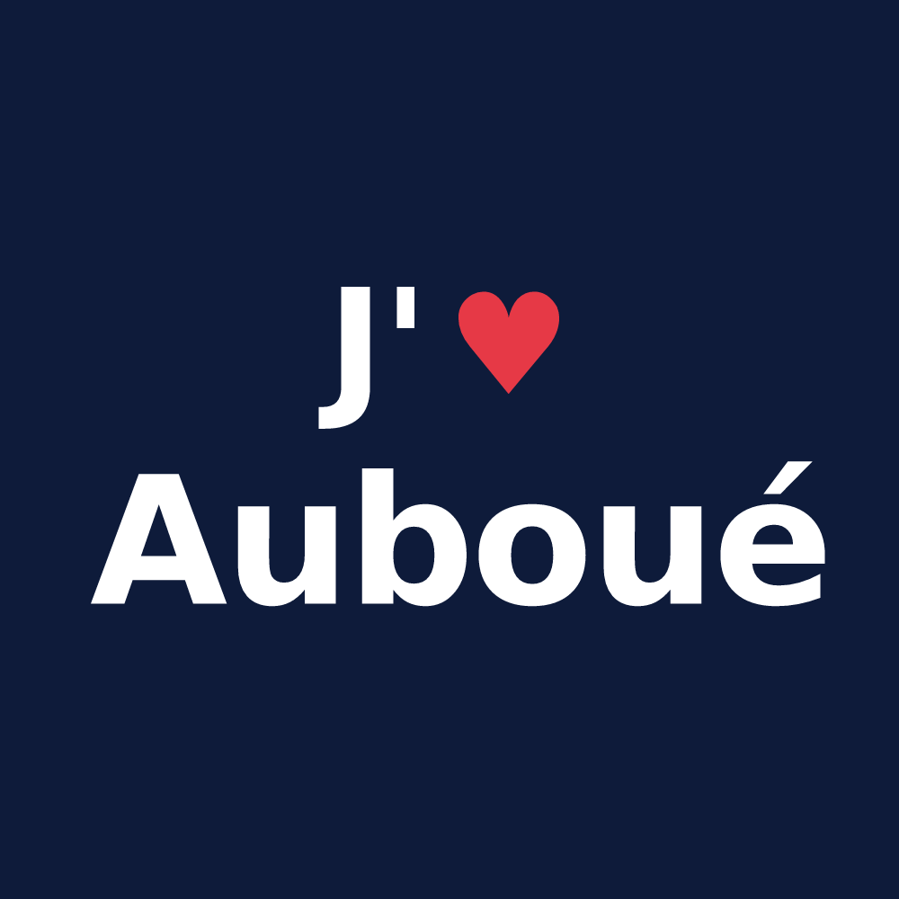 T-shirt personnalisé Auboué — design J'aime Auboué