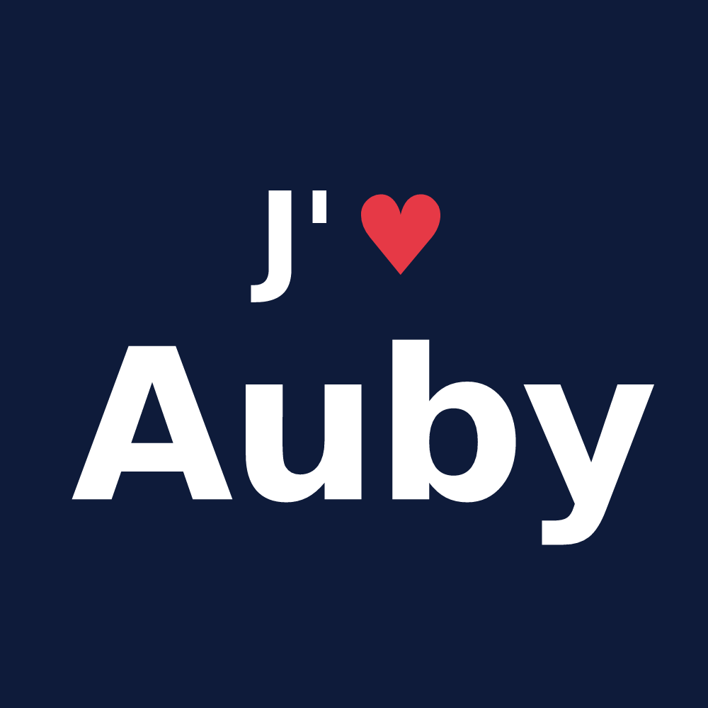 T-shirt personnalisé Auby — design J'aime Auby