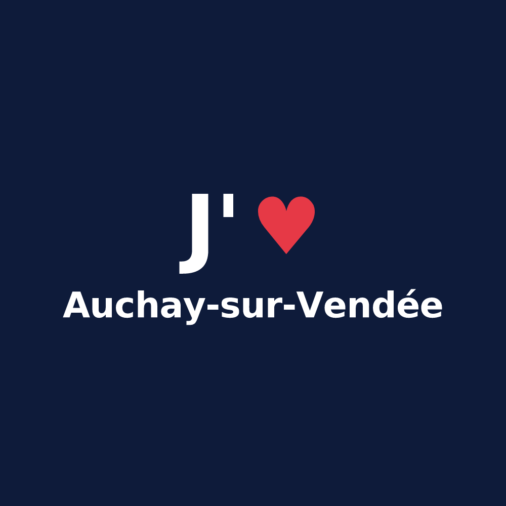 T-shirt personnalisé Auchay-sur-Vendée — design J'aime Auchay-sur-Vendée